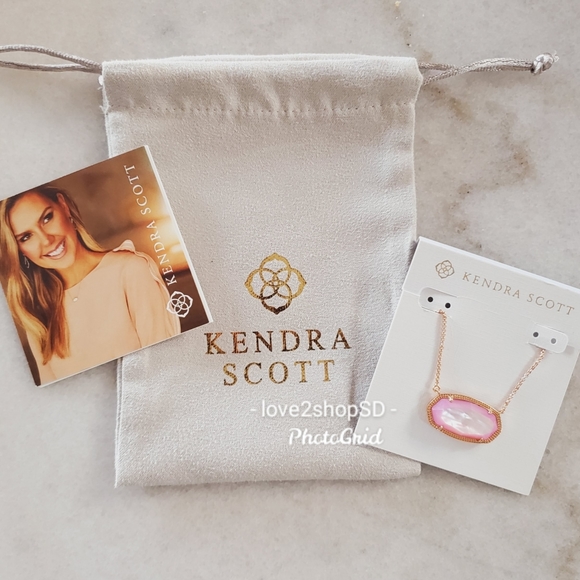 Kendra Scott Rose Gold Delaney Lilac Mother Pearl NWT - Picture 5 of 5